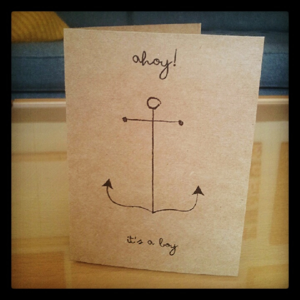 Baby Boy Anchor Card